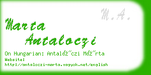 marta antaloczi business card